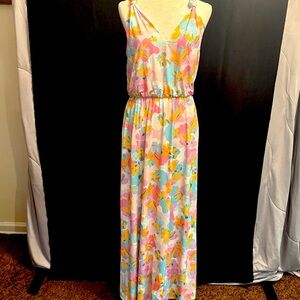 RACHEL Rachel Roy Multicolor Floral Maxi Dress M
